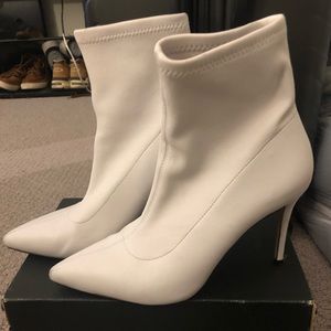 Something Navy White Booties